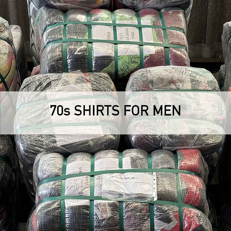 Vintage 70s Shirts For Men Wholesale Bale