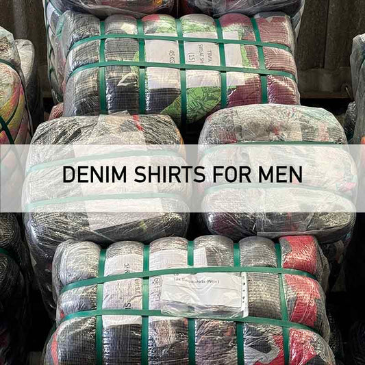 Vintage Denim Shirts for Men Wholesale Bale