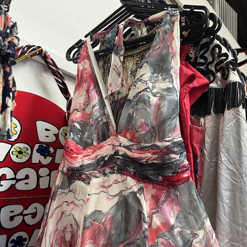 Long Summer Dresses Wholesale Bundle - Abstract floral patterned dress, example of what you might receive.