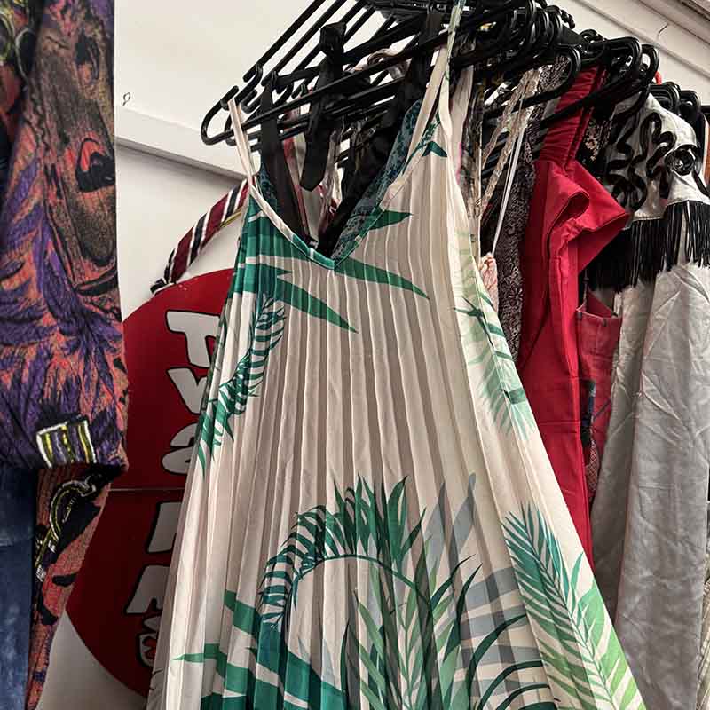 Long Summer Dresses Wholesale Bundle - Leaf patterned dress, example of what you might receive.
