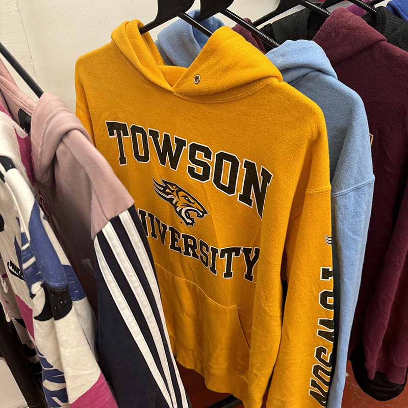 Towson University Hoodie Detail