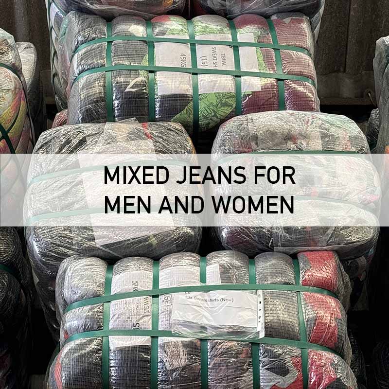 mixed jeans for men and women vintage wholesale clothing bale