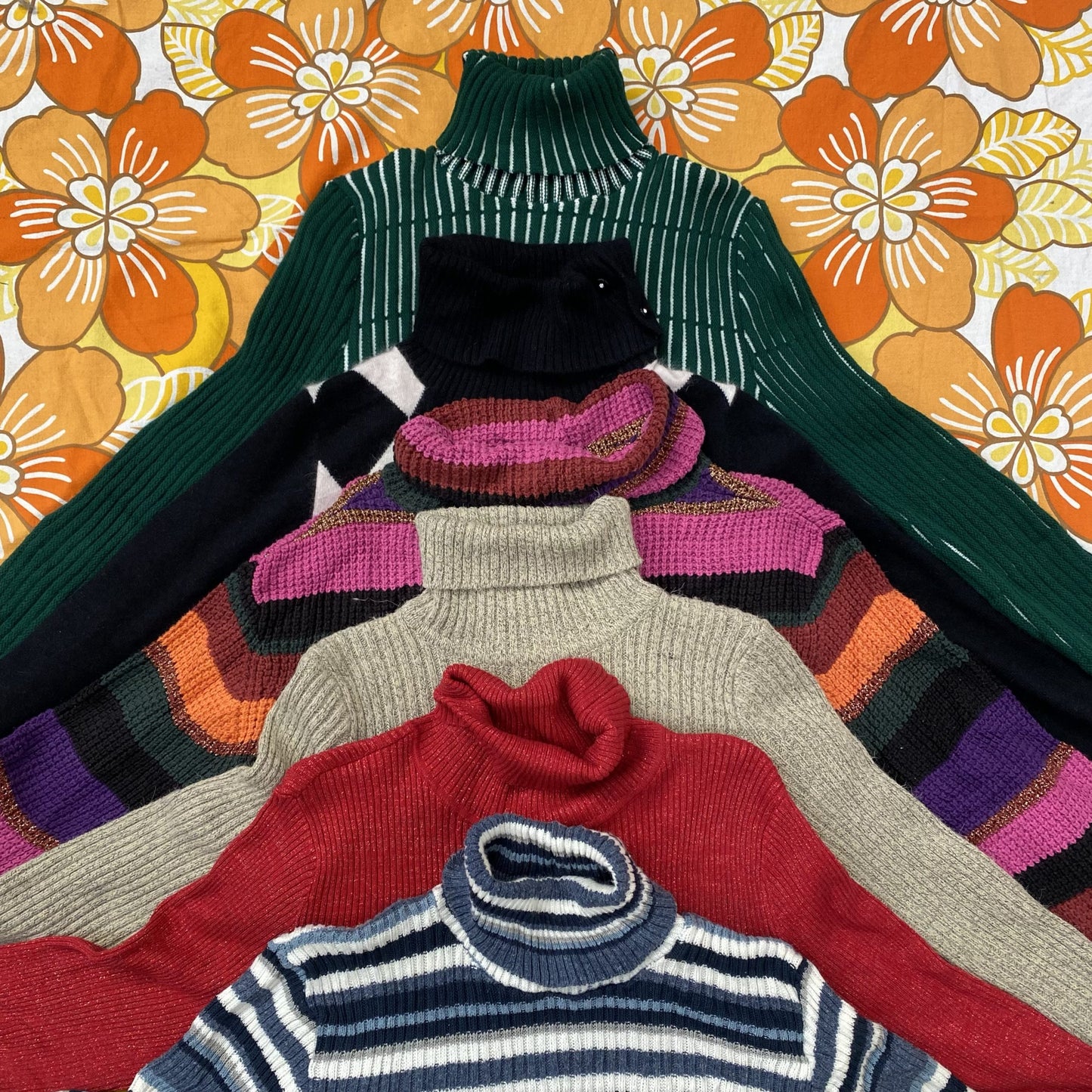 Wholesale vintage and secondhand mixed bundles of knitwear. Choose from Grade A, B or ungraded to bulk buy per kilo, piece or bale. Handpick available in Sussex warehouse of Brighton's biggest vintage retailer or shop at monthly kilo sale events.