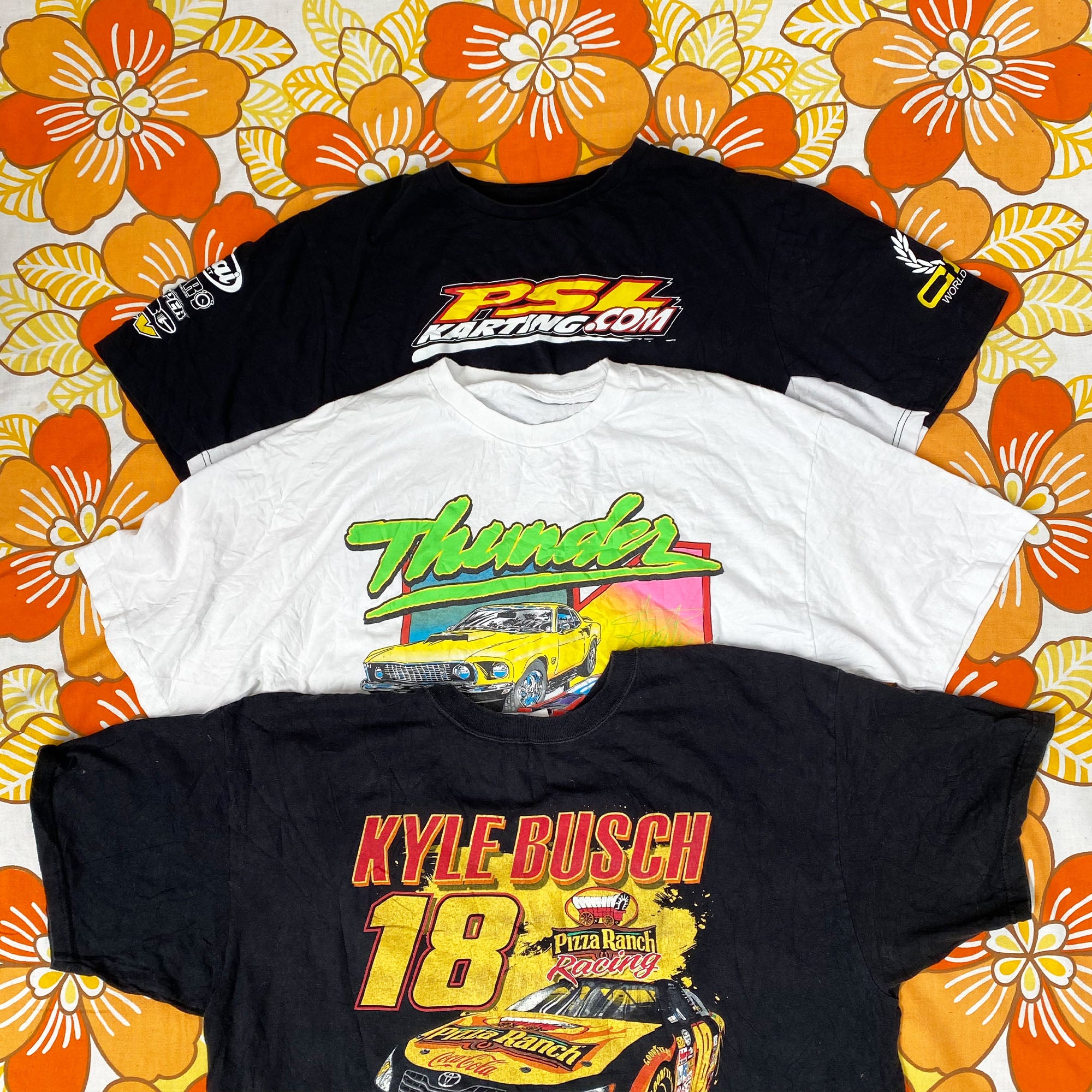 Wholesale vintage and secondhand mixed bundles of printed, graphic, sports and branded T-shirts. Choose from Grade A, B or ungraded to bulk buy per kilo, piece or bale. Handpick available in Sussex warehouse of Brighton's biggest vintage retailer or shop at monthly kilo sale events.