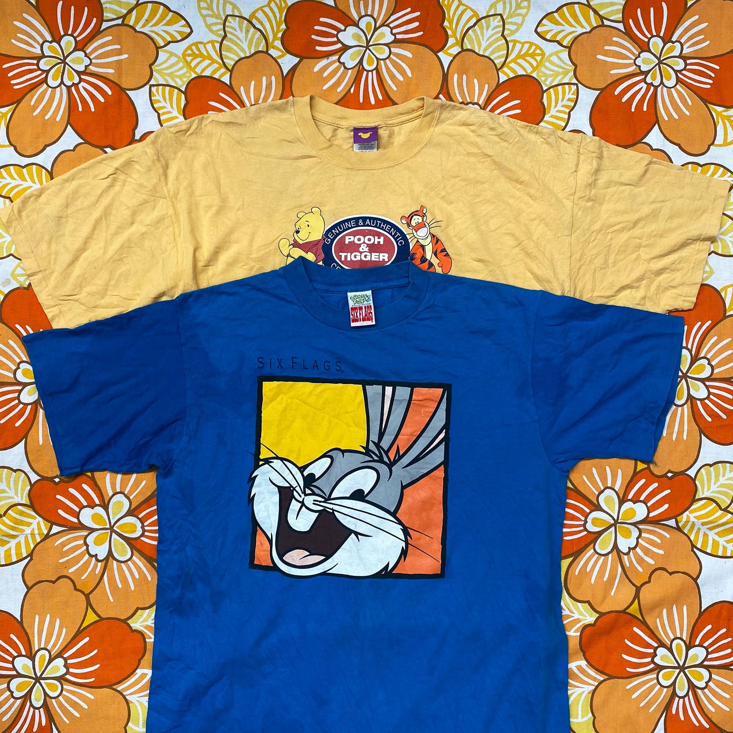 Wholesale vintage and secondhand mixed bundles of printed, graphic, sports and branded T-shirts. Choose from Grade A, B or ungraded to bulk buy per kilo, piece or bale. Handpick available in Sussex warehouse of Brighton's biggest vintage retailer or shop at monthly kilo sale events.