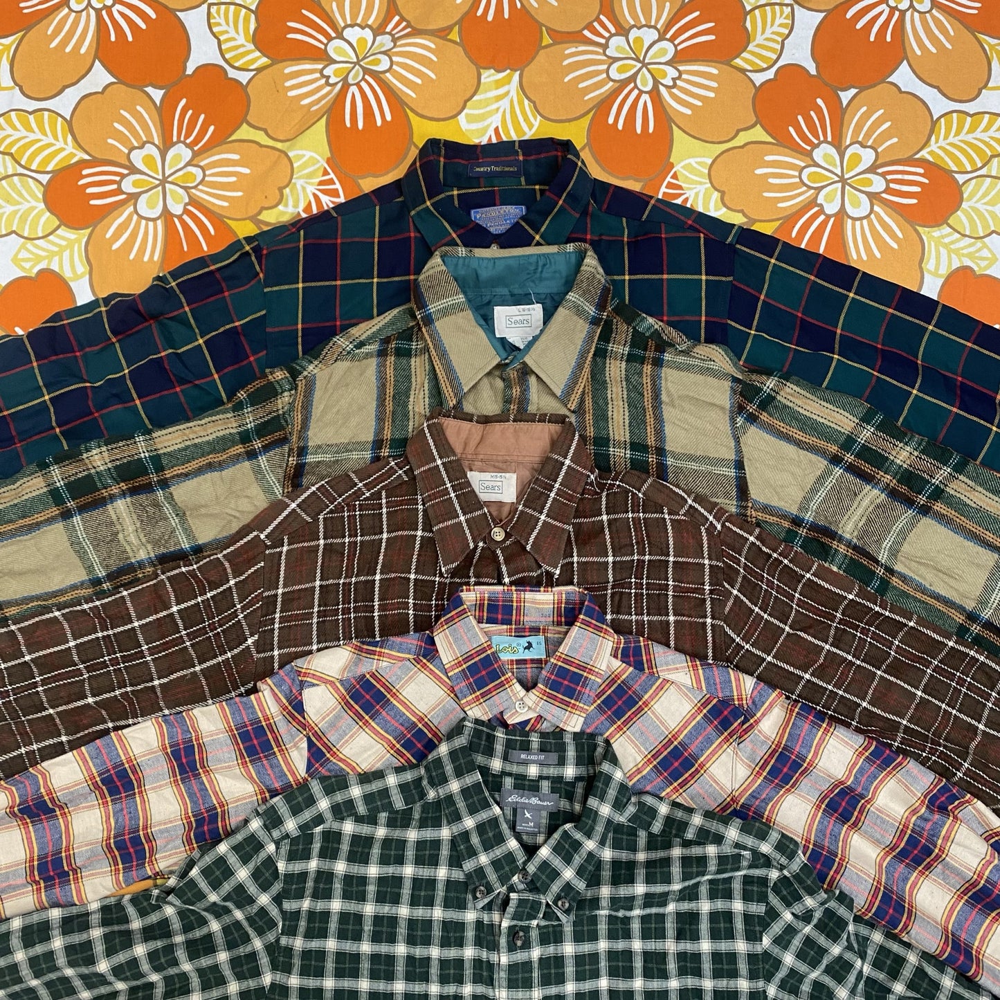 Wholesale vintage and secondhand mixed bundles of flannel shirts. Choose from Grade A, B or ungraded to bulk buy per kilo, piece or bale. Handpick available in Sussex warehouse of Brighton's biggest vintage retailer or shop at monthly kilo sale events.