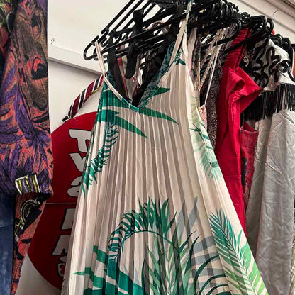 Long Summer Dresses Wholesale Bundle - Leaf patterned dress, example of what you might receive. 