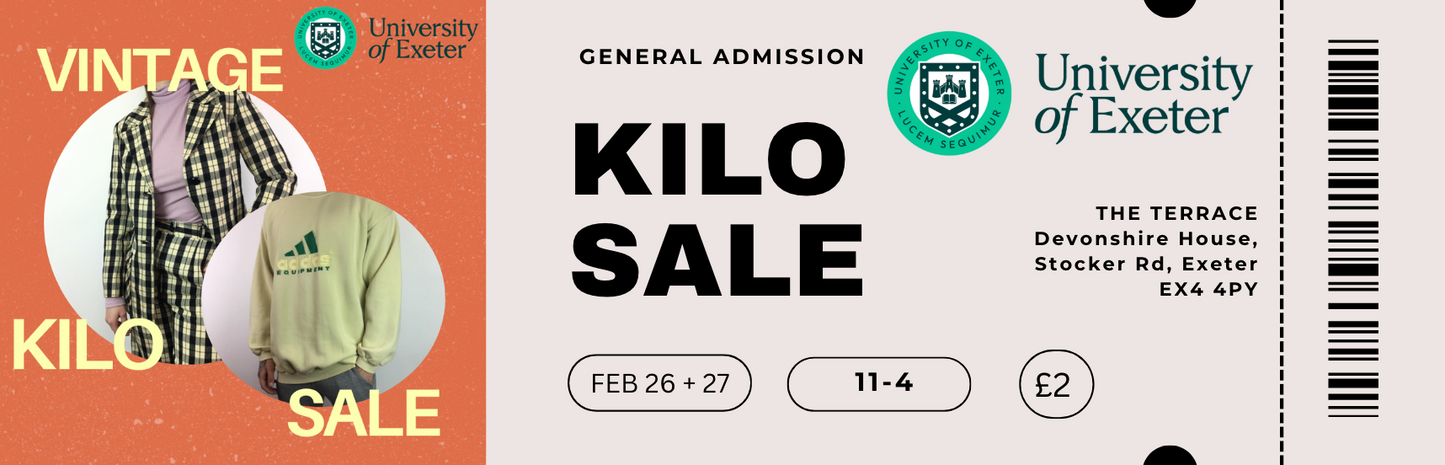 UNIVERSITY OF EXETER KILO SALE ENTRY