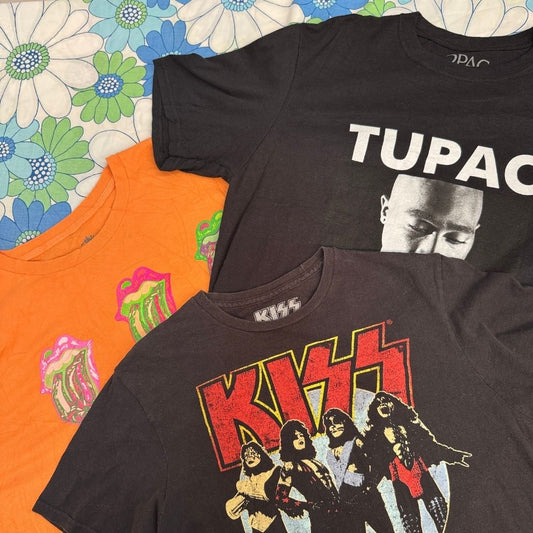 Second Hand Rock Band & Music T-Shirts Wholesale 25kg Bag