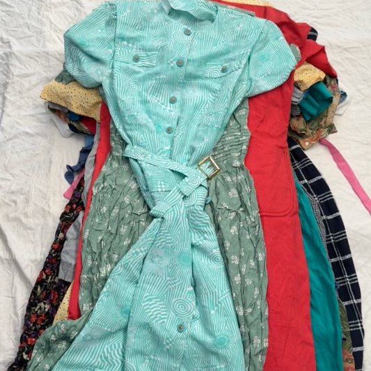 Vintage & Second Hand Short Sleeve Dresses Wholesale 25kg Bag - Example of what you might receive