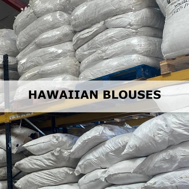 Vintage & Second Hand Hawaiian Blouses Wholesale Bulk Bags 25kg