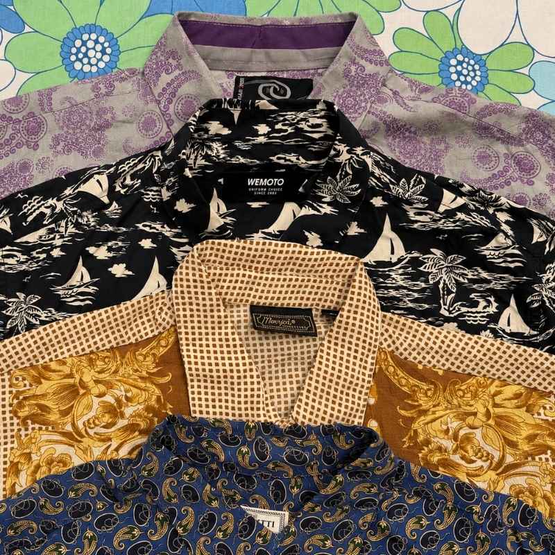 Vintage & Second Hand Patterned Long Sleeve Shirts For Men Wholesale Bulk 25kg Bag thumbnail