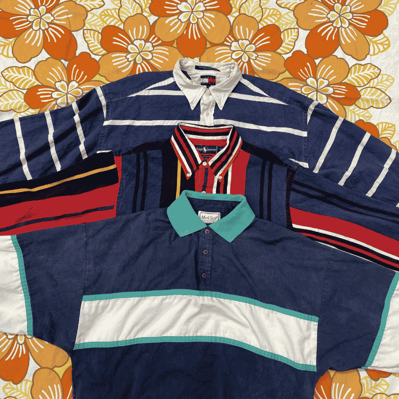 Vintage & Second Hand Rugby Tops and Long Sleeve Polo Shirts Wholesale Bulk 25kg Bag
