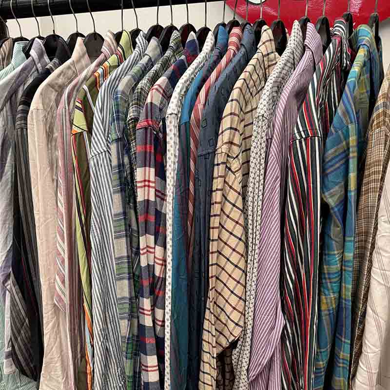 Long Sleeve Striped and Checkered Shirts for Men Wholesale - Examples of what you might receive in your Bundle