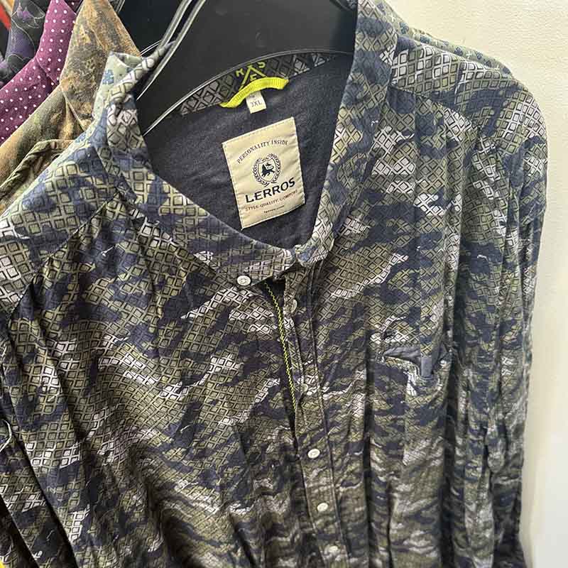 Patterned Long Sleeve Shirts for Men Wholesale Bundle