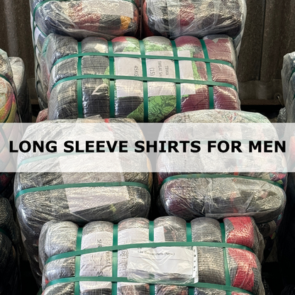 Bales of long sleeve shirts for men, wholesale vintage clothing
