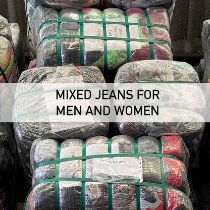 mixed jeans for men and women vintage wholesale clothing bale