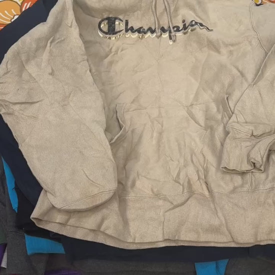 Vintage & Second Hand Champion Hoodies Wholesale Bulk Bag Video example of what you might receive