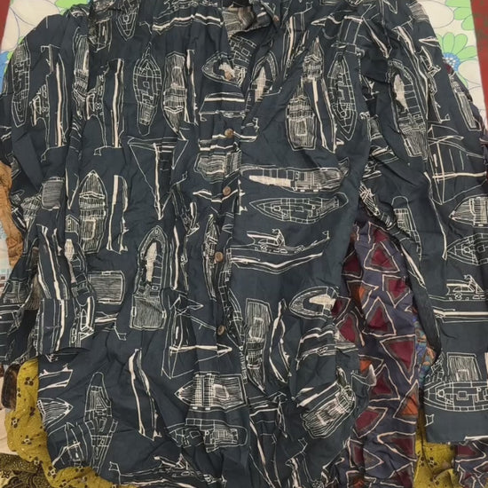 Vintage & Second Hand Patterned Long Sleeve Shirts For Men Wholesale Bulk 25kg Bag Video example of what you might receive