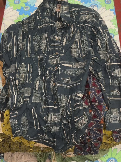 Vintage & Second Hand Patterned Long Sleeve Shirts For Men Wholesale Bulk 25kg Bag Video example of what you might receive