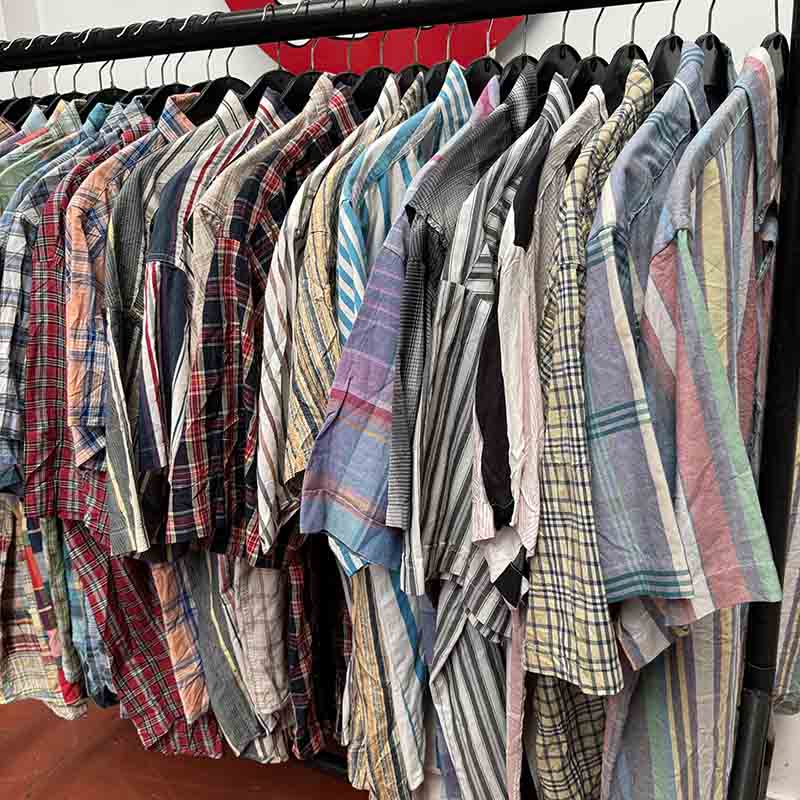 Short Sleeve Striped and Checkered Shirts for Men Wholesale - examples of what you might receive in your Bundle